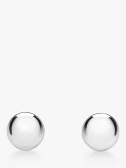 IBB 9ct White Gold Ball Stud Earrings, White Gold
