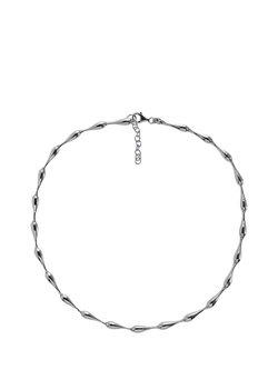 Nina B Sterling Silver Link Necklace, Silver, Silver