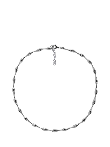 Nina B Sterling Silver Link Necklace, Silver, Silver