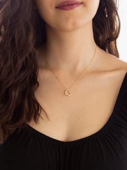 IBB 9ct Yellow Gold Twist Curb Chain Heart Pendant Necklace, Gold - view 2, Gold