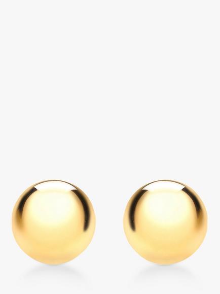 IBB 9ct Yellow Gold 6mm Ball Stud Earrings, Yellow Gold, Yellow Gold