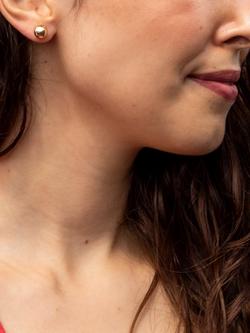 IBB 9ct Yellow Gold 8mm Ball Stud Earrings, Yellow Gold - view 2, Yellow Gold