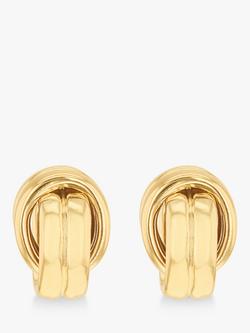 IBB 9ct Gold Knot Stud Earrings, Gold, Gold