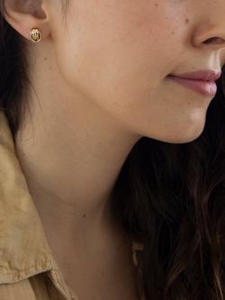 IBB 9ct Gold Knot Stud Earrings, Gold - view 2, Gold