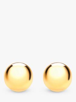 IBB 9ct Yellow Gold Half Ball Stud Earrings, Yellow Gold, Gold