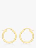 IBB 9ct Yellow Gold Creole Leverback Hoop Earrings, Gold