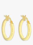 IBB 9ct Yellow Gold Creole Leverback Hoop Earrings, Gold