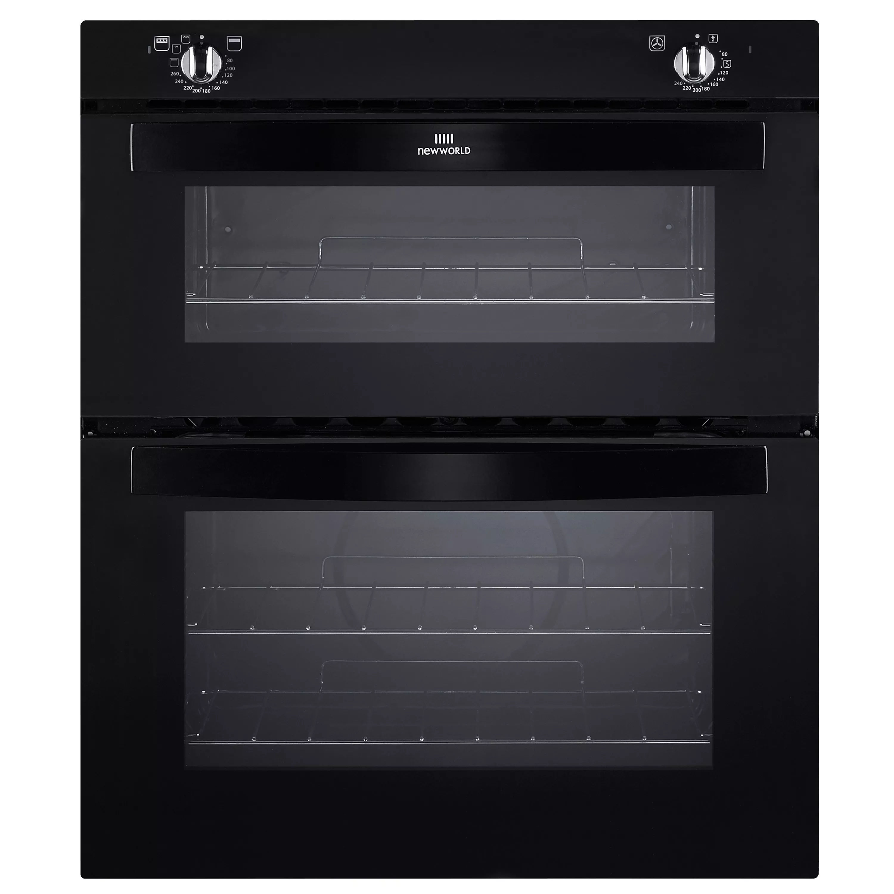 New World NW701DO Double Built Under Electric Oven Black