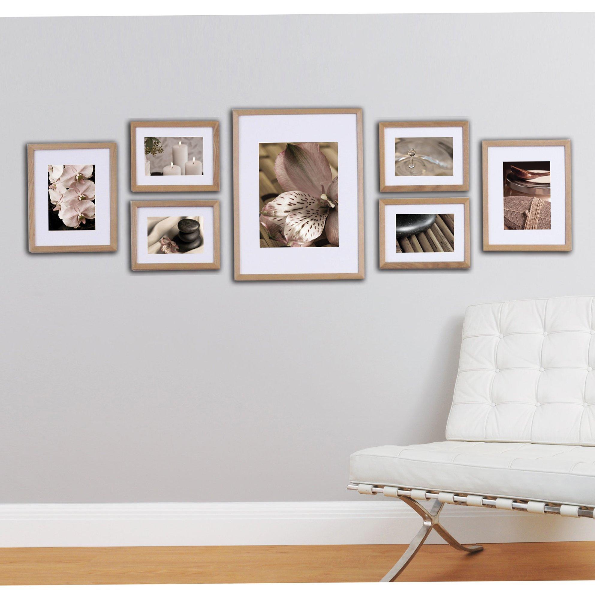 Gallery Perfect Multi-aperture Photo Frame Set, 7 Photo, Natural