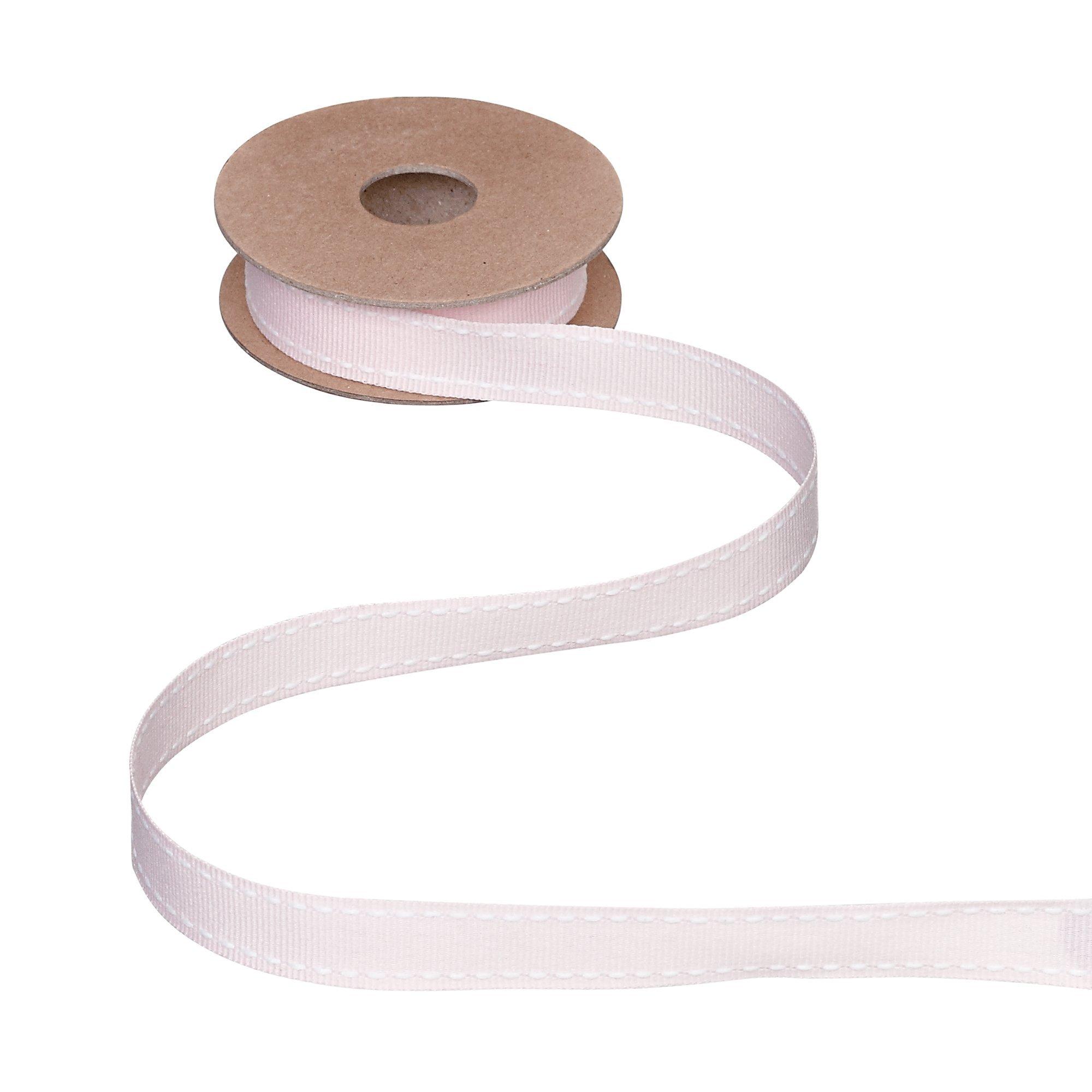 John Lewis Grosgrain Stitch Ribbon, 5m, Pink