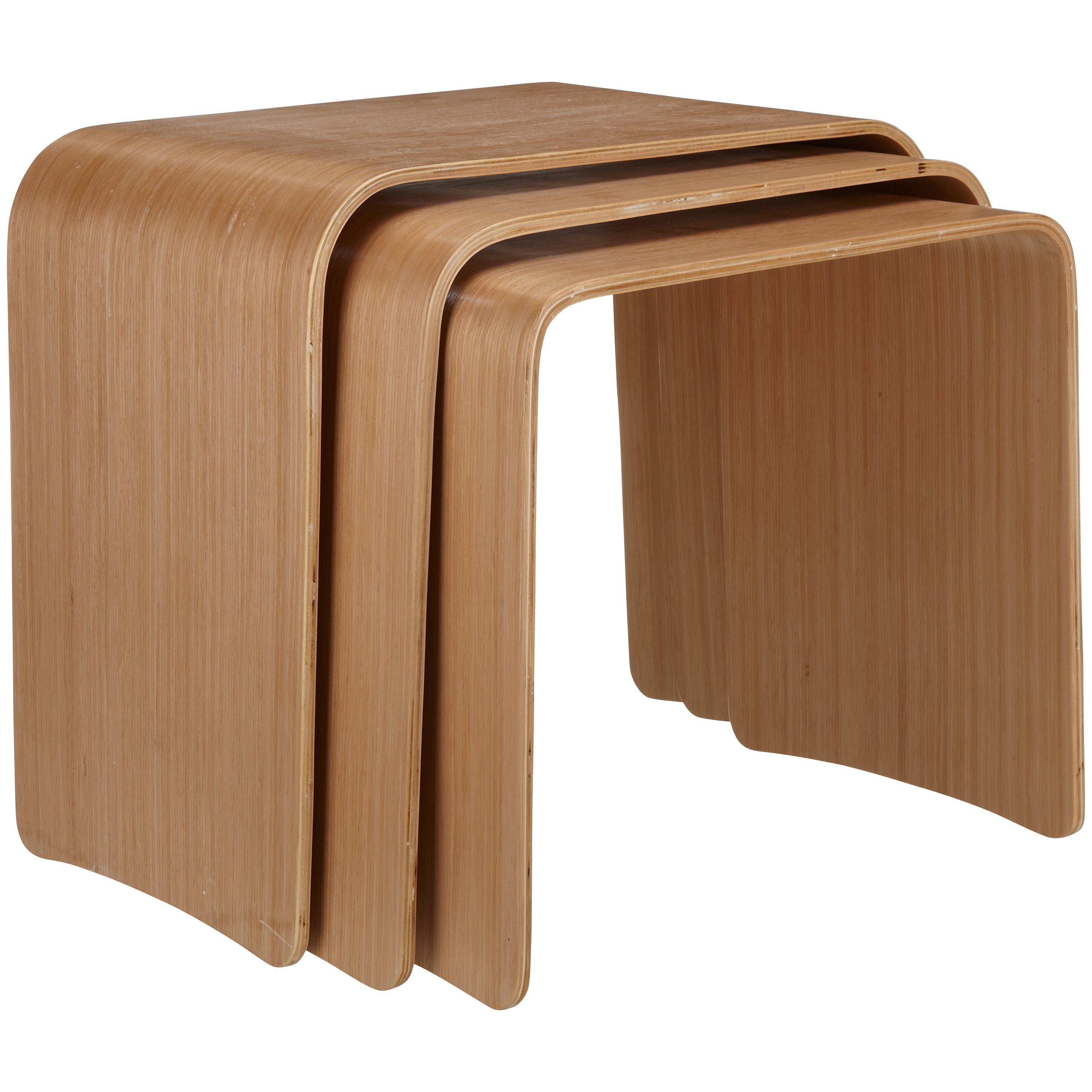 House by John Lewis Bentwood Nest of 3 Tables