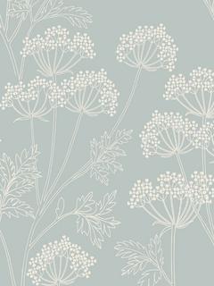 John Lewis Cow Parsley Wallpaper, Mineral
