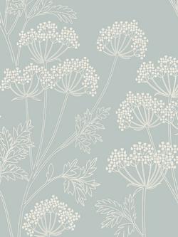 John Lewis Cow Parsley Wallpaper, Mineral