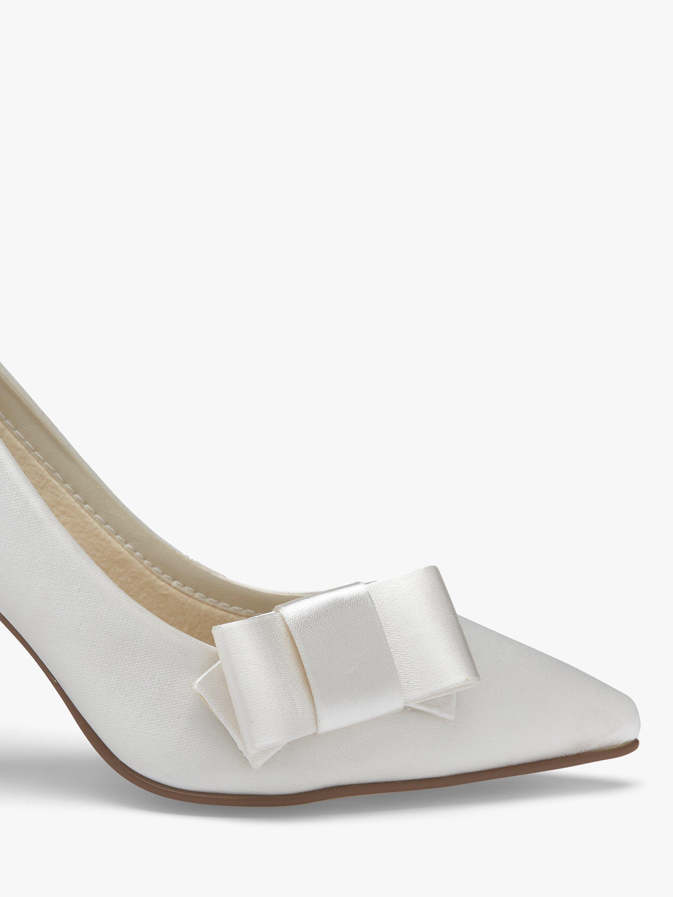 Rainbow Club Zavior Satin Shoe Bows, Ivory
