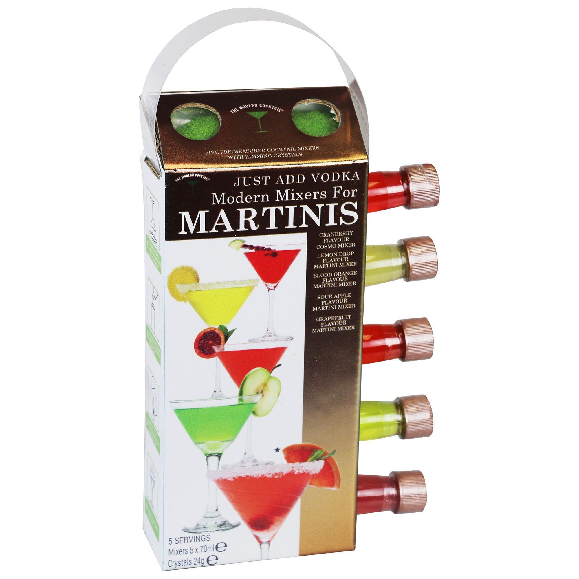 The Modern Cocktail Martinis Mixers, Pack of 5