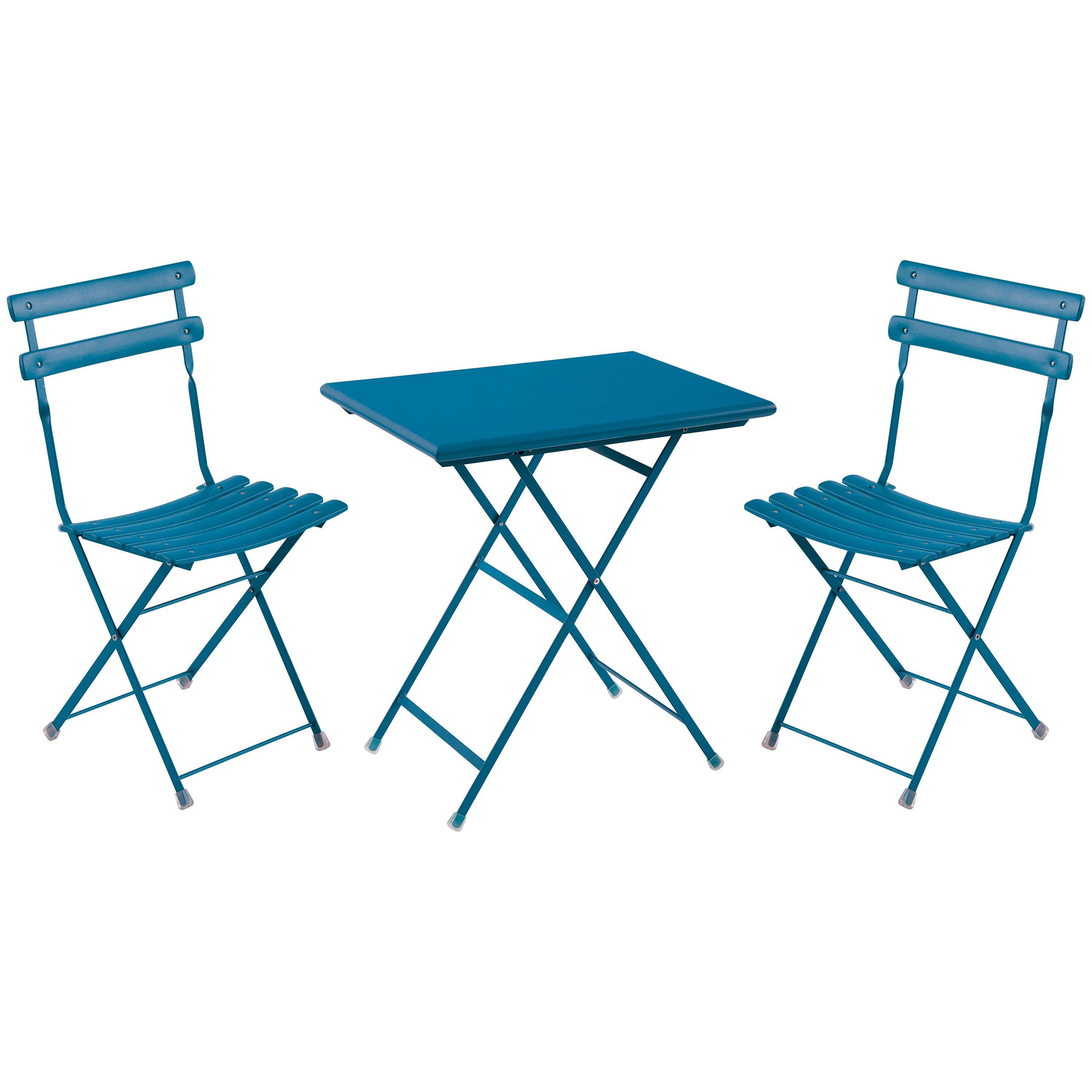 EMU Arc En Ciel Steel Garden Bistro Table and Chairs Set