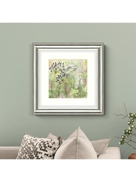 John Lewis Catherine Stephenson 'Agapanthus Grasses I' Framed Print, 50 x 50cm - view 2, 