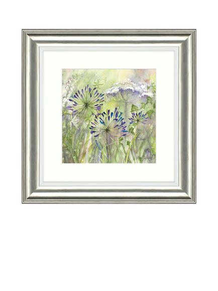 John Lewis Catherine Stephenson 'Agapanthus Grasses II' Framed Print, 50 x 50cm, 