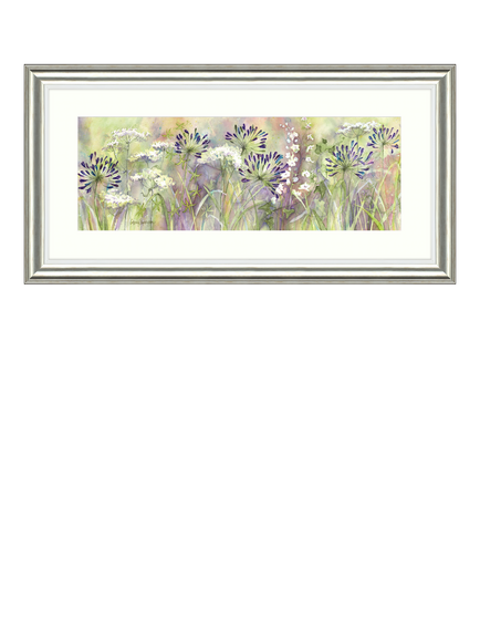 John Lewis Catherine Stephenson 'Agapanthus Grasses' Framed Print, 55 x 110cm, 
