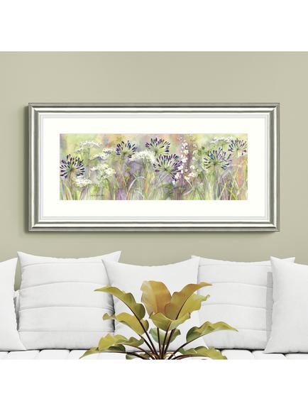 John Lewis Catherine Stephenson 'Agapanthus Grasses' Framed Print, 55 x 110cm - view 2, 