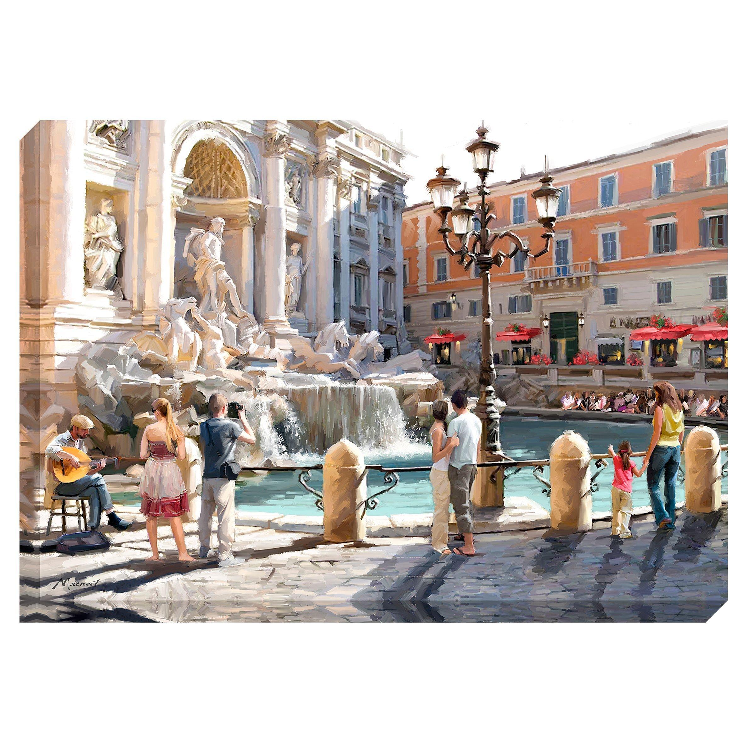 Richard Macneil - Trevi Fountain Print on Canvas, 70 x 100cm
