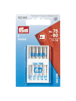 Prym Stretch Sewing Machine Needles, 130/705 75-90, Pack of 5, 