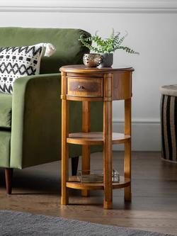John Lewis Hemingway Tall Round Side Table - view 2, Dark Stain
