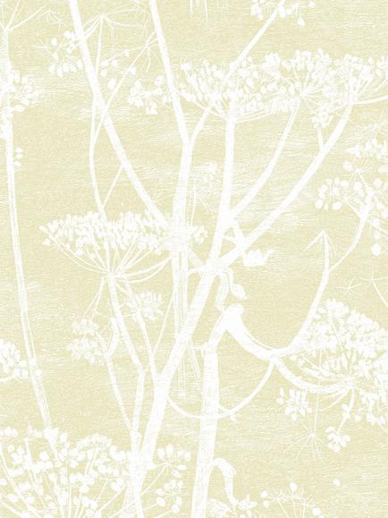 Cole & Son Cow Parsley Wallpaper, Straw / White, 95/9053