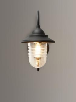 John Lewis Wickham Outdoor Wall Light, Black, Black