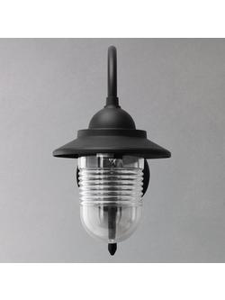 John Lewis Wickham Outdoor Wall Light, Black - view 2, Black