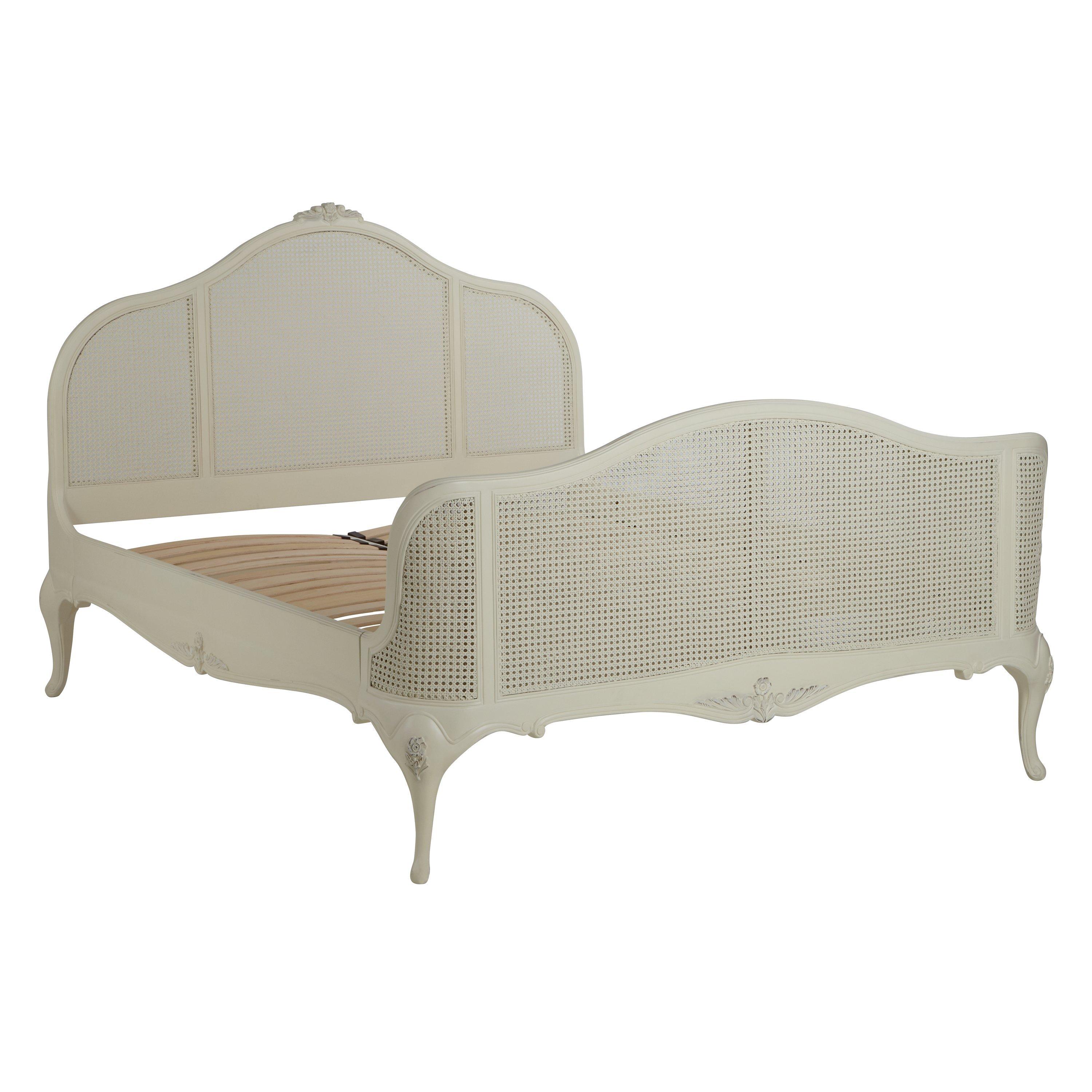 John Lewis Rose Rattan Bed Frame, Super King Size, Ivory