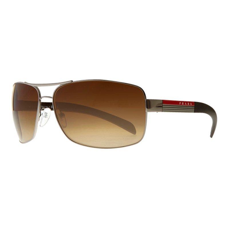 Prada Linea Rossa PS541S Aviator Sunglasses Brown