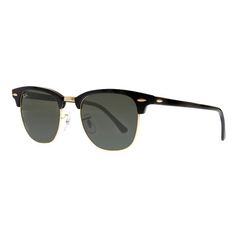 Product image 1 of 4, which shows Ray-Ban RB3016 Men's Classic Clubmaster Sunglasses, Ebony/Arista