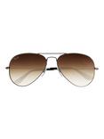 Ray-Ban RB3025 Iconic Aviator Sunglasses, Gunmetal/Dark Brown