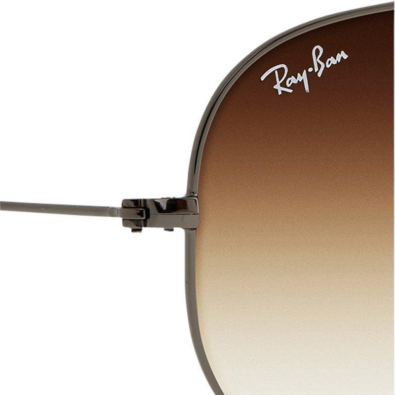 Product image 3 of 4, which shows Ray-Ban RB3025 Iconic Aviator Sunglasses, Gunmetal/Dark Brown