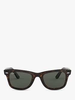 Ray-Ban RB2140 Original Wayfarer Polarised Sunglasses, Tortoise - view 2, Tortoise