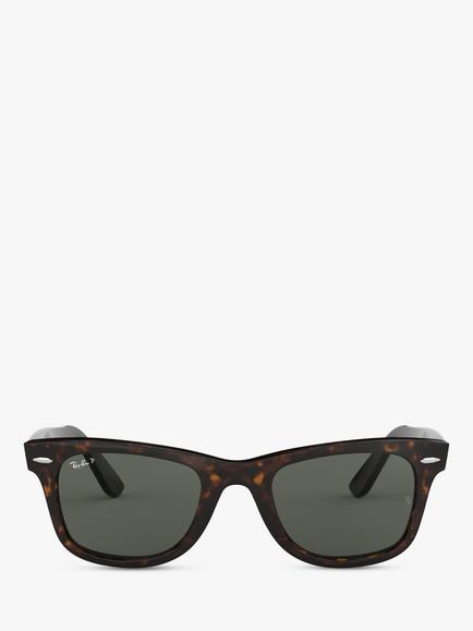 Ray-Ban RB2140 Original Wayfarer Polarised Sunglasses, Tortoise - view 2, Tortoise