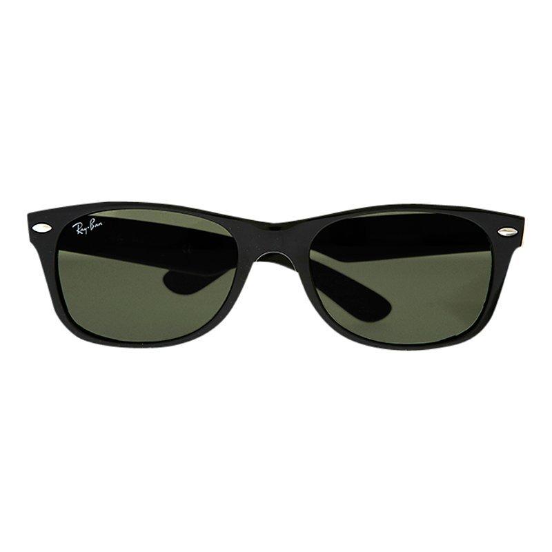 Product image 2 of 4, which shows Ray-Ban RB2132 New Wayfarer Oval Sunglasses, Black/Green