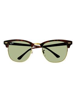 Ray-Ban RB3016 Men's Classic Clubmaster Sunglasses - view 2, Mock Tortoise /Arista