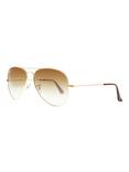 Ray-Ban RB3025 Iconic Aviator Sunglasses, Gold/Brown