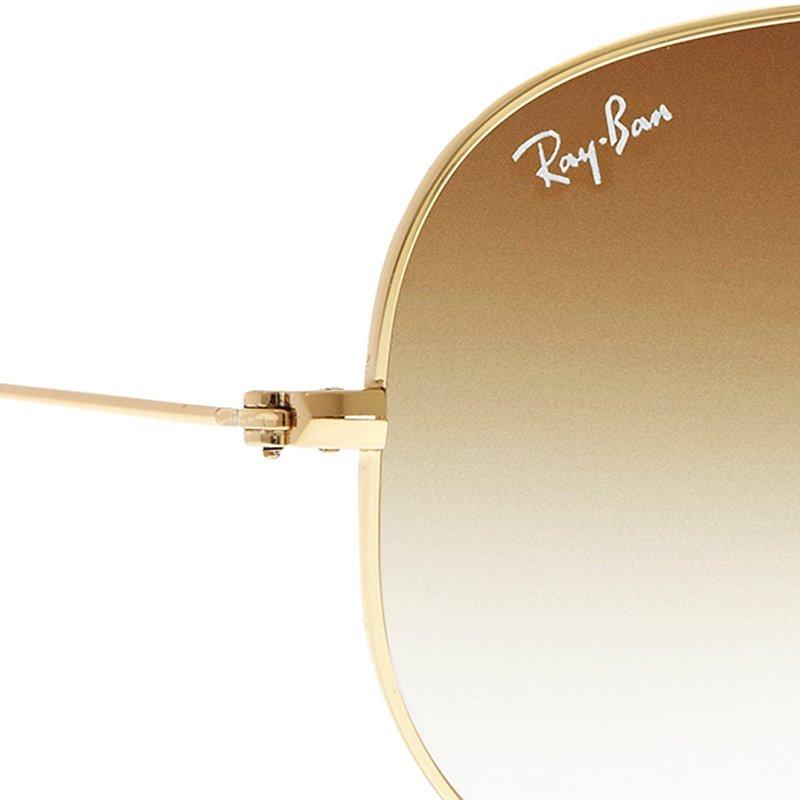 Product image 3 of 4, which shows Ray-Ban RB3025 Iconic Aviator Sunglasses, Gold/Brown