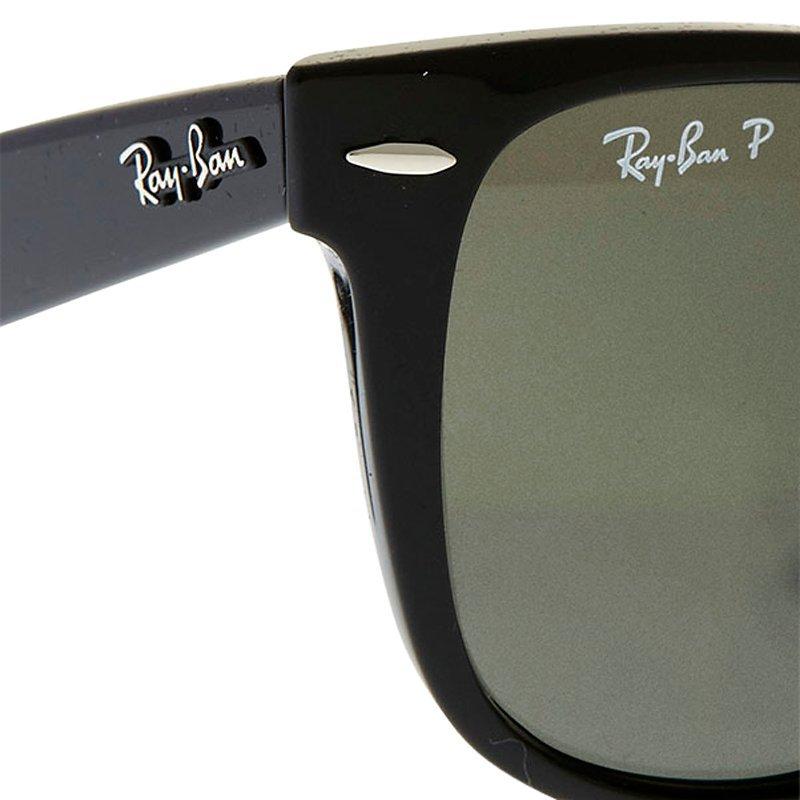 Product image 3 of 4, which shows Ray-Ban RB2140 Large Polarised Original Wayfarer Sunglasses, Black