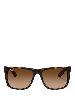 Ray-Ban RB4165 Justin Rectangular Sunglasses - view 2, Havana Rubber