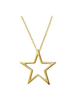 London Road 9ct Gold  Portobello Starry Night Open Star Pendant, Gold, Gold