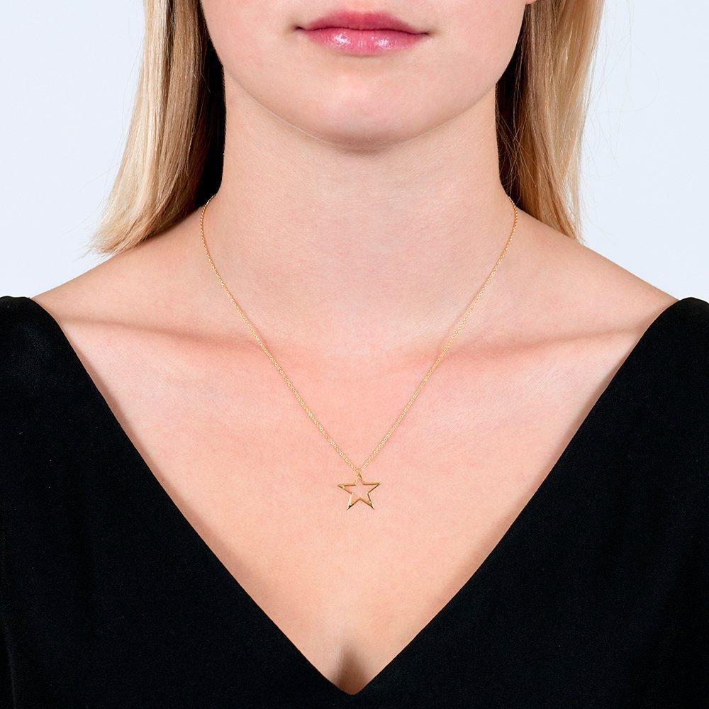 Product image 2 of 3, which shows London Road 9ct Gold  Portobello Starry Night Open Star Pendant, Gold