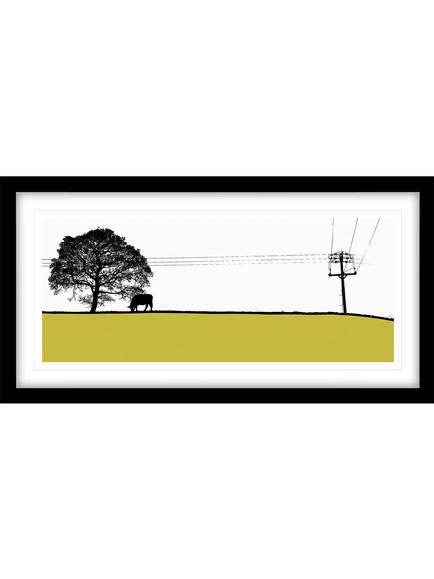 John Lewis Jacky Al-SamarraieYeadon Framed Print, 44 x 84cm, Yellow