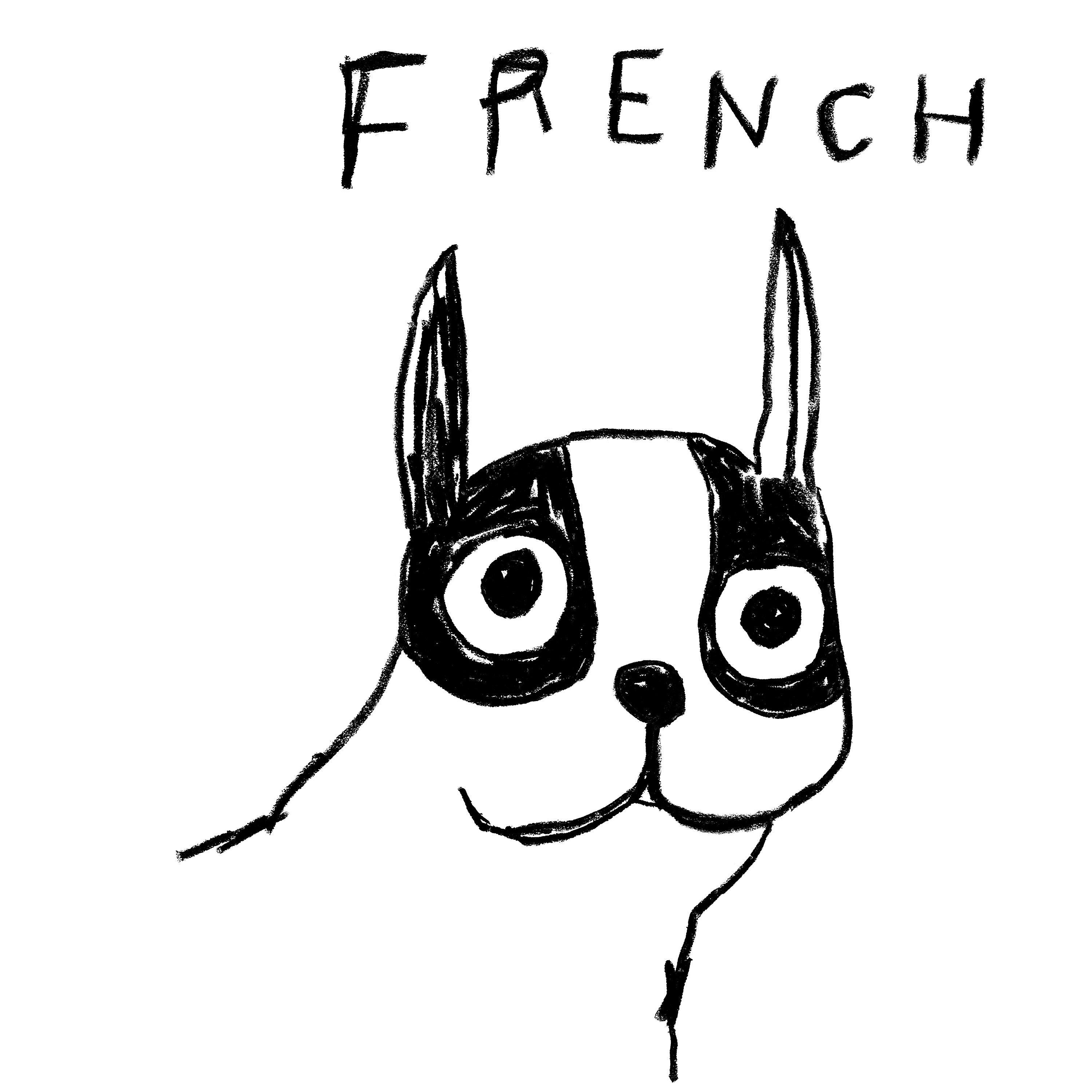 House by John Lewis, Stephen Davids - Woof Frenchie Unframed Print, 40 x 30cm