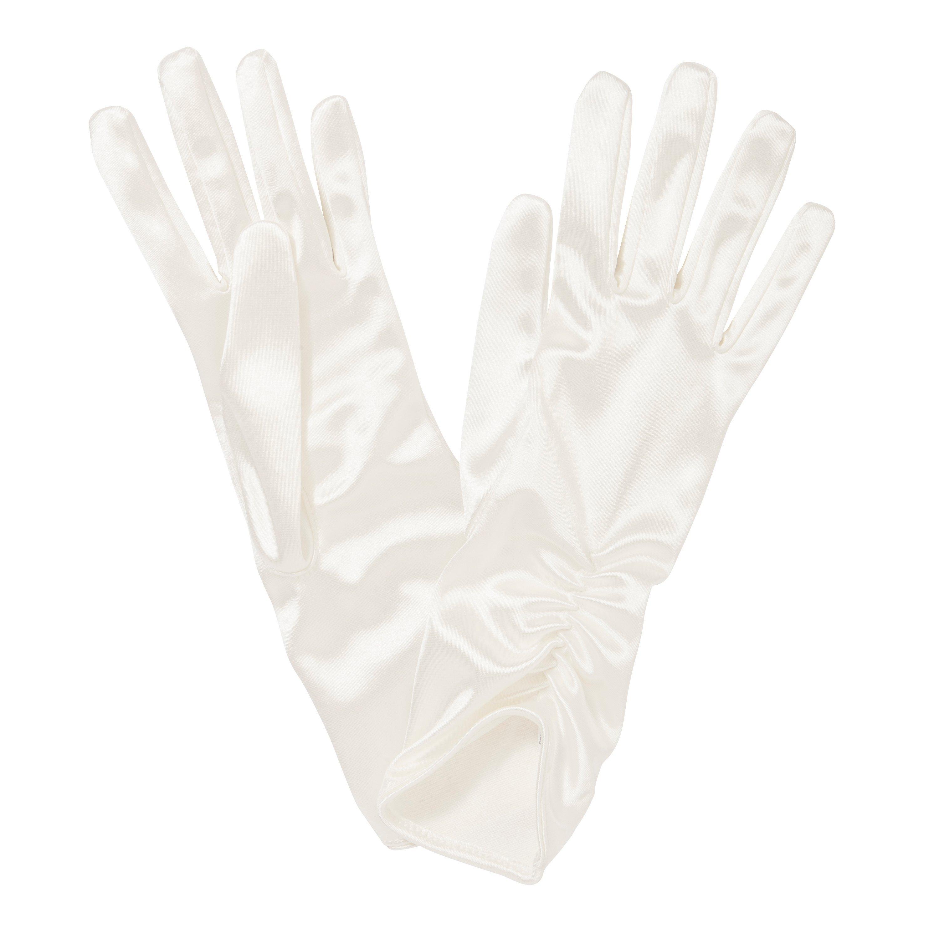 John Lewis & Partners Ruched Satin Gloves