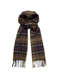 Barbour Merino Cashmere Blend Tartan Scarf, Classic Green/Blue