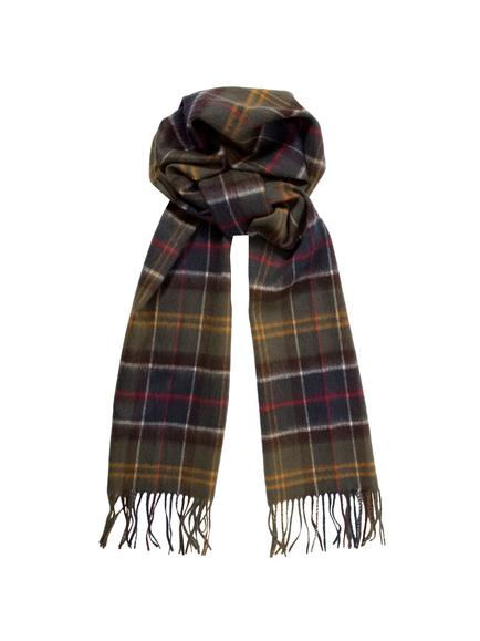 Barbour Merino Cashmere Blend Tartan Scarf, Classic Green/Blue, Classic Green/Blue